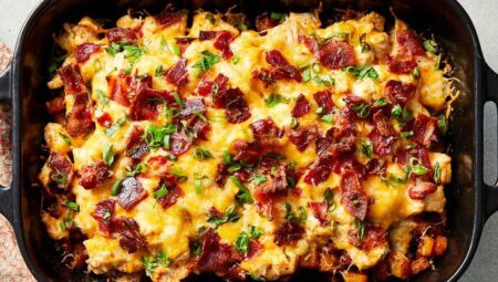 Buffalo Chicken and Roasted Potato Casserole